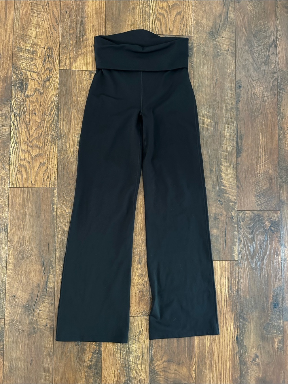 Nike Dri-fit fold over high waisted pants in black